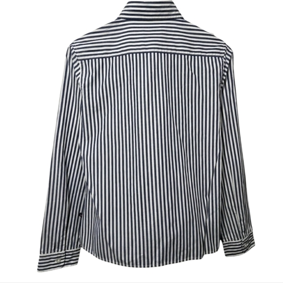 Ralph Lauren Polo Jeans Co. Women Striped Collar Long Sleeve Button Up Shirt M - Picture 9 of 16